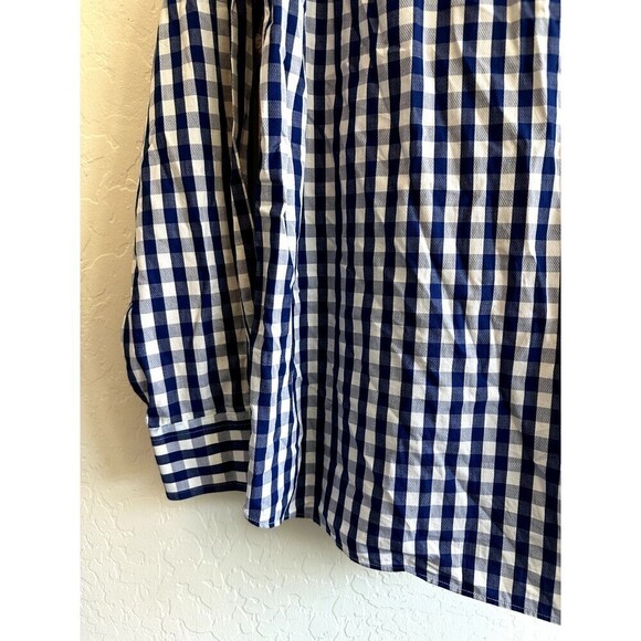 Tommy Hilfiger Mens Regular Fit Button Up Long Sleeve Plaid Shirt Size 16 Blue - Picture 15 of 16